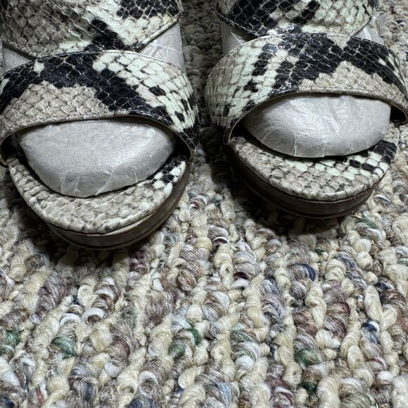 Nine West Womens’s Snakeskin Strappy Platform Sandal Heels Size 10 - Picture 4 of 12